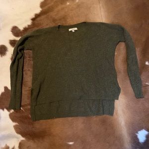 Madewell dark green cropped sweater